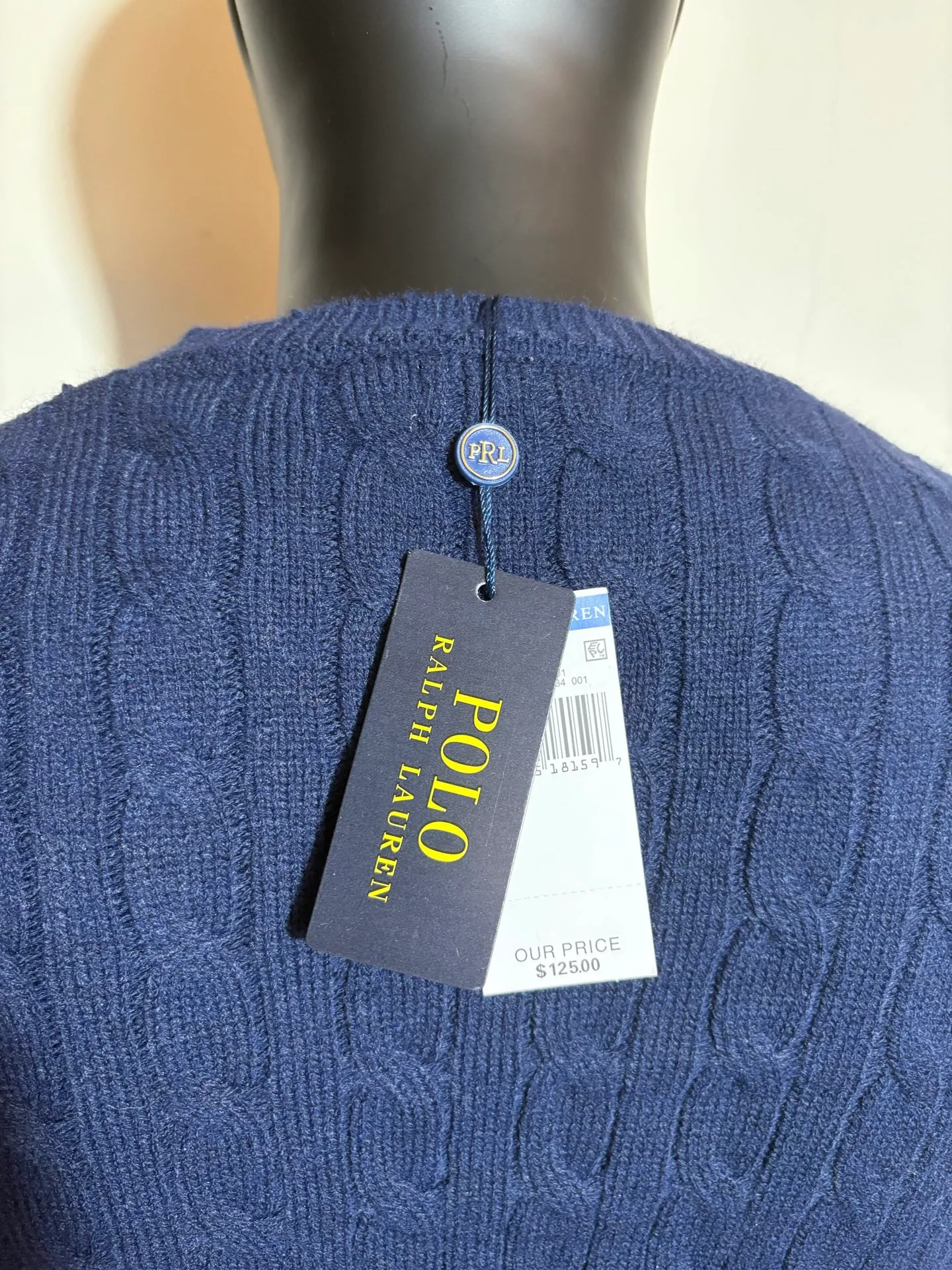 P190 000010 #FF2223 Polo Ralph Lauren solid cable knitted sweater brown Size: S-XXL